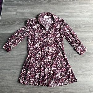Natural Life long sleeved floral shirt dress
